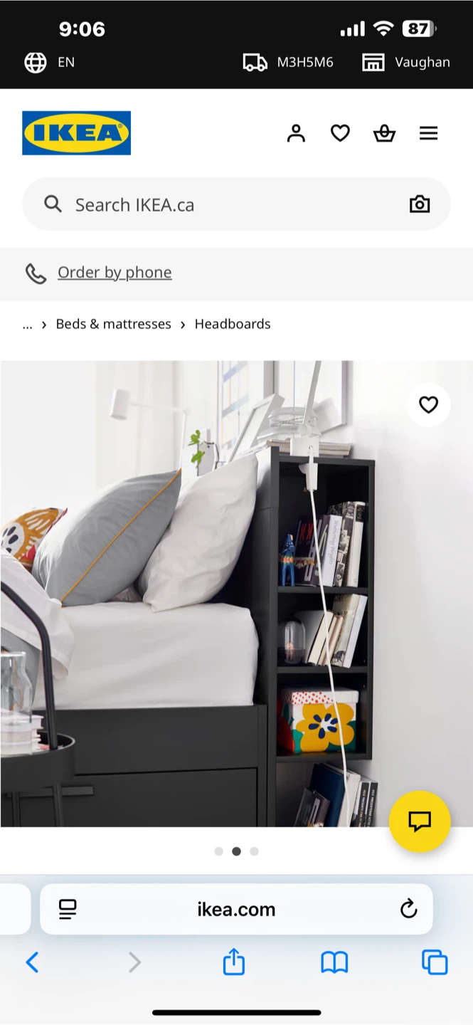 IKEA Brimnes Black Headboard - King - photo 2