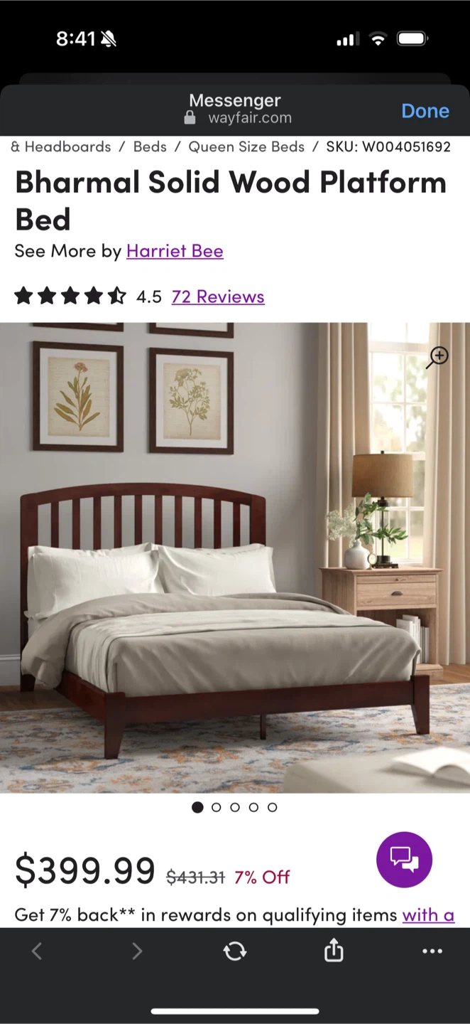 Queen Bed Frame from Wayfair - photo 4