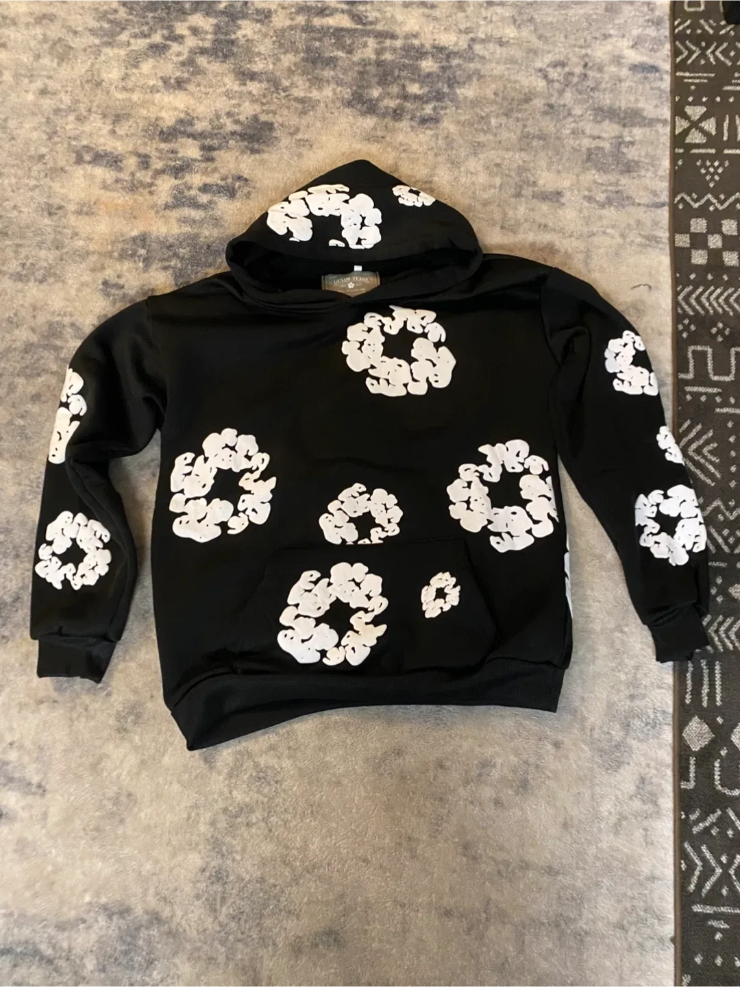 Denim tears Black Hoodie, Size S