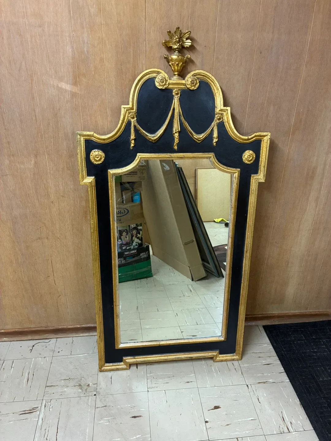 Made in Italy Ornate Mirror – 30”x59” – Classic Design thumbnail