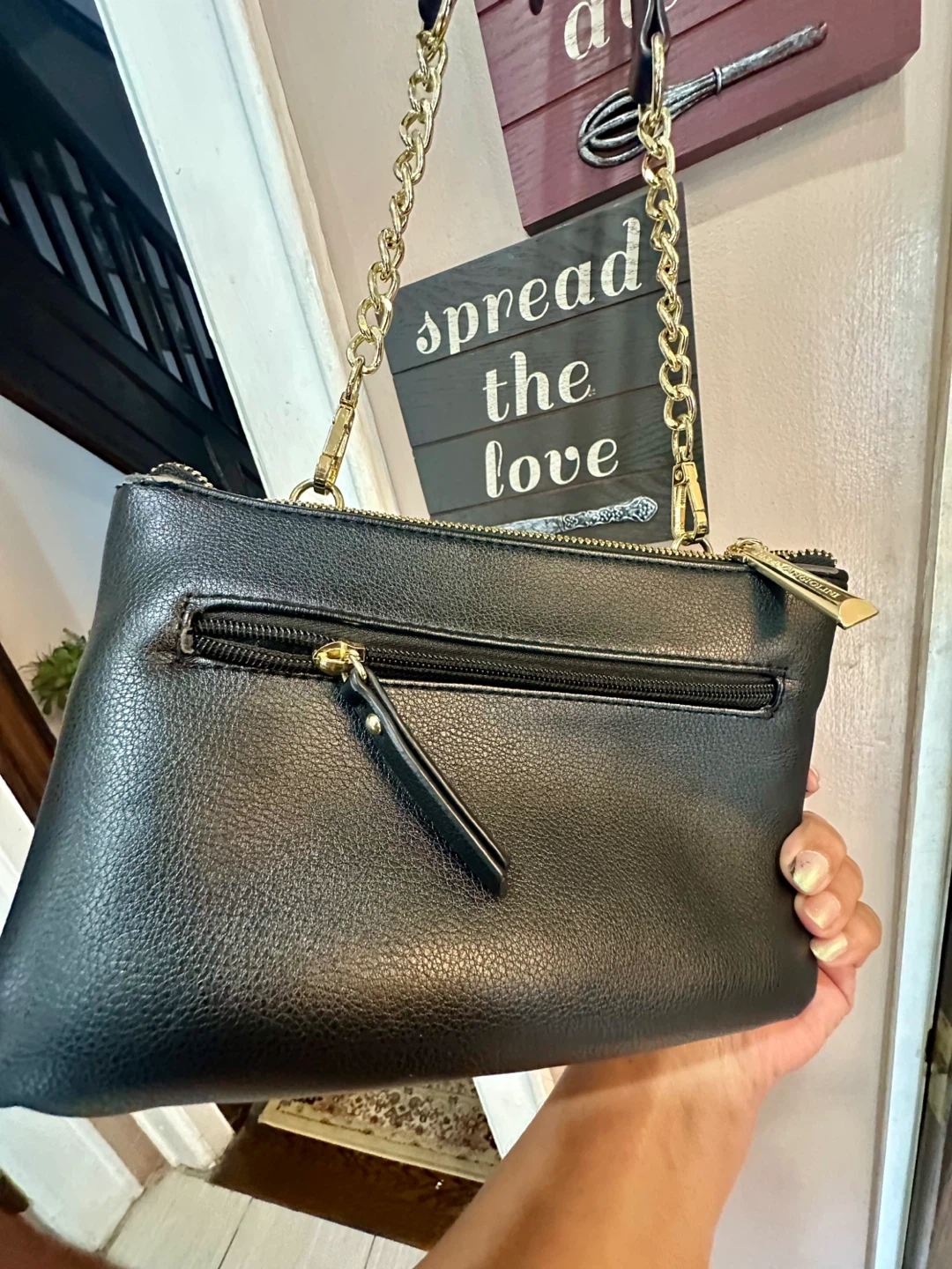 Enzo Angiolini Black Leather Crossbody Bag - photo 3