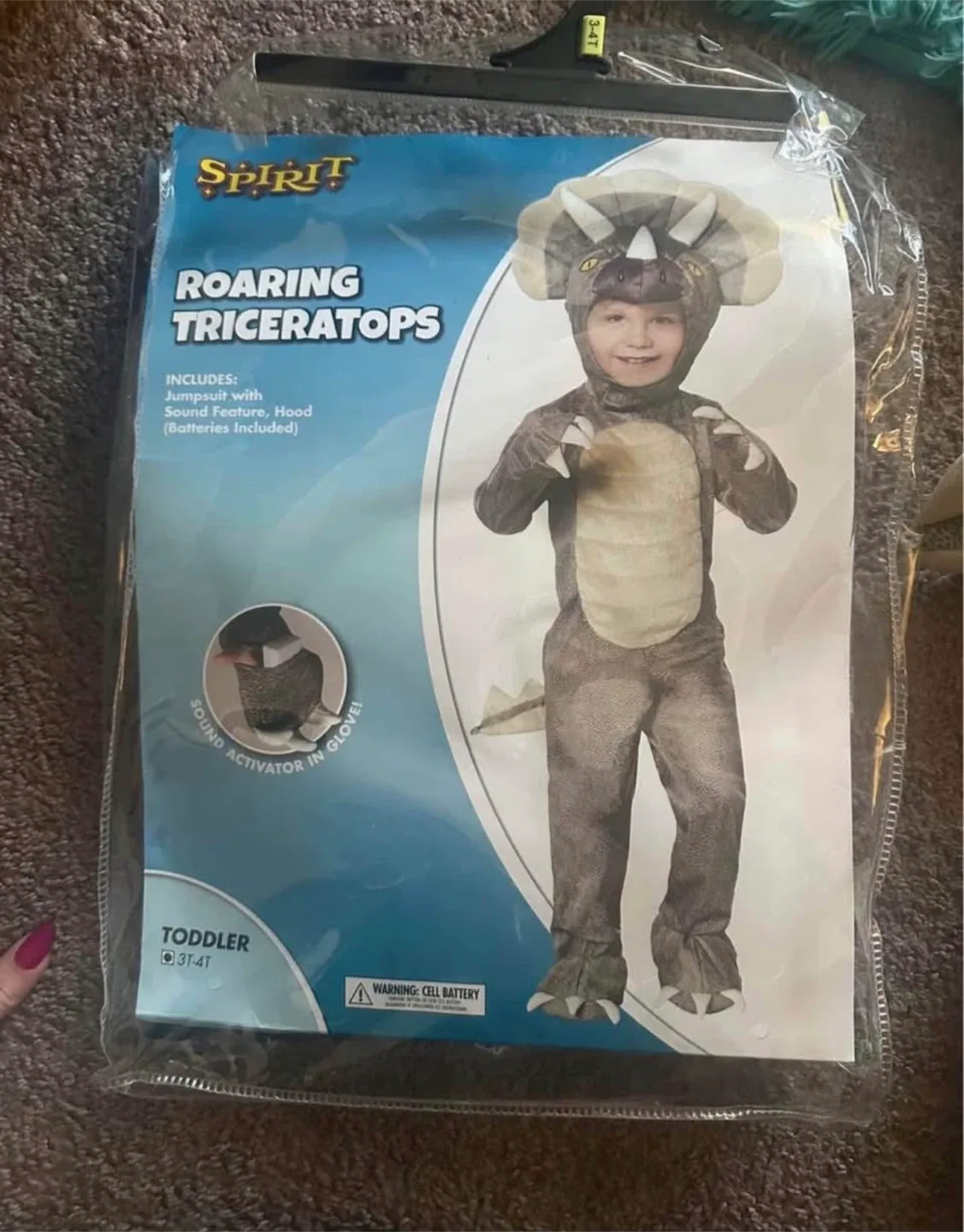 Spirit Halloween Roaring Triceratops Toddler Costume