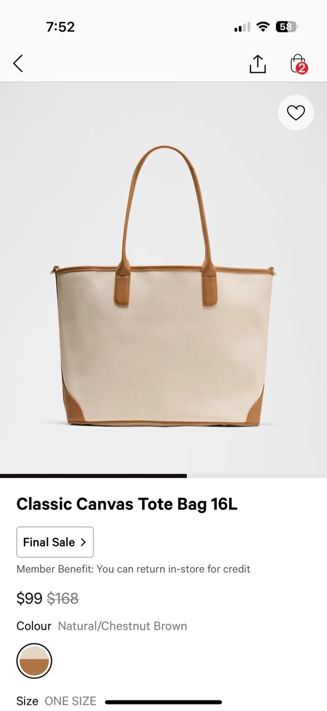 New Lululemon Classic Canvas Tote Bag 16L image indicator(4)