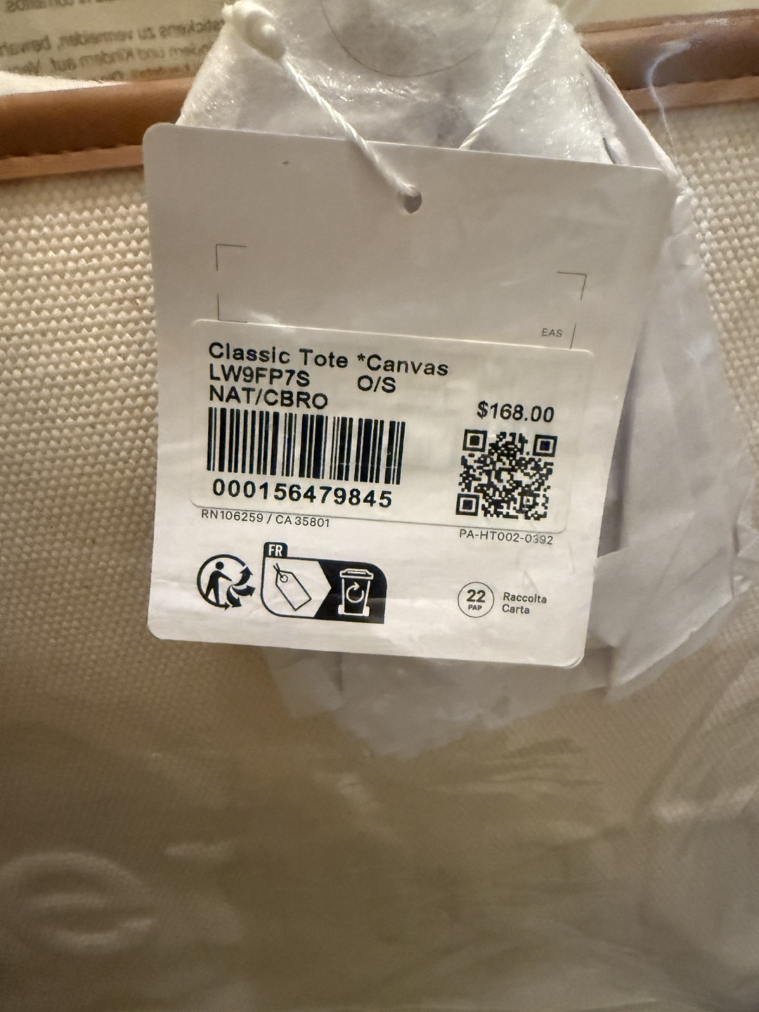 New Lululemon Classic Canvas Tote Bag 16L - photo 2