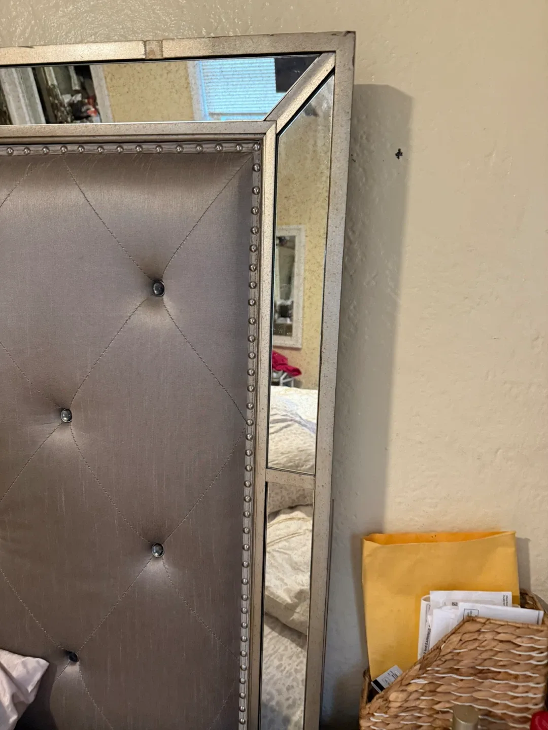 Mirrored Dresser and Headboard Set image indicator(7)