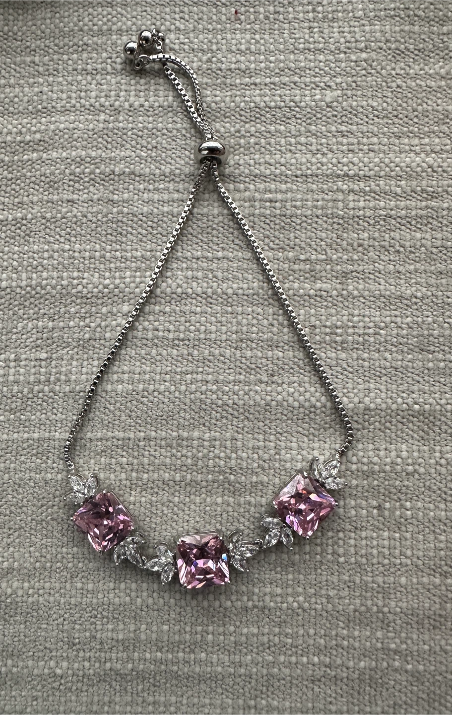 Pink Cubic Zirconia Bracelet