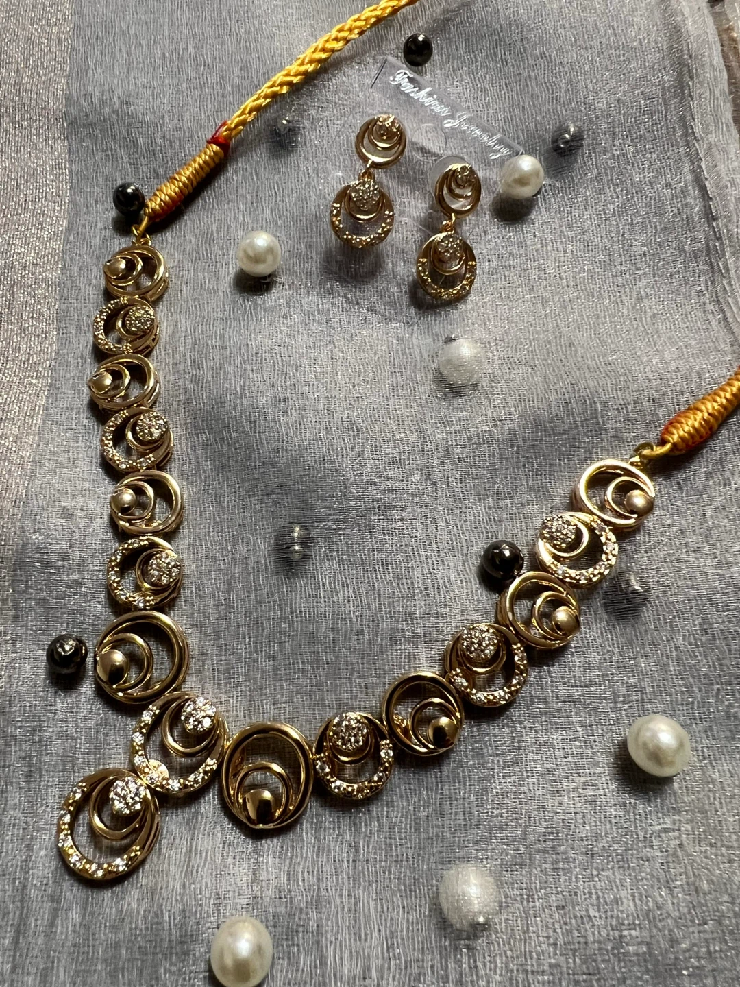 Gold-toned Necklace & Earring Set - photo 2