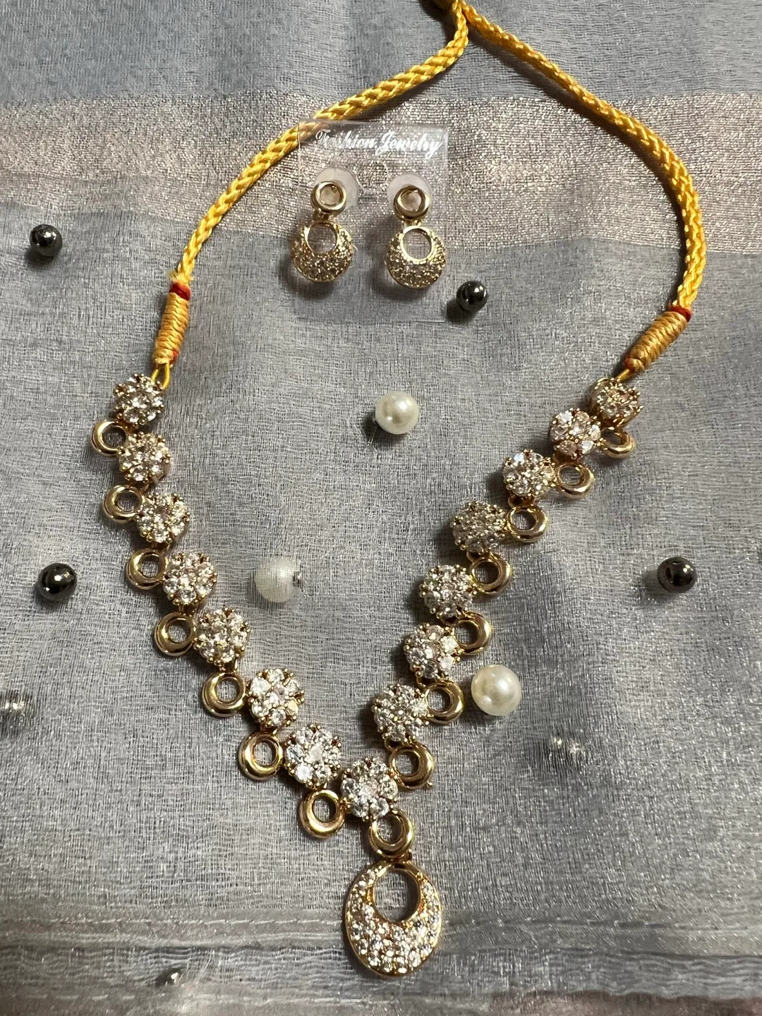 Gold-tone Necklace and Earring Set