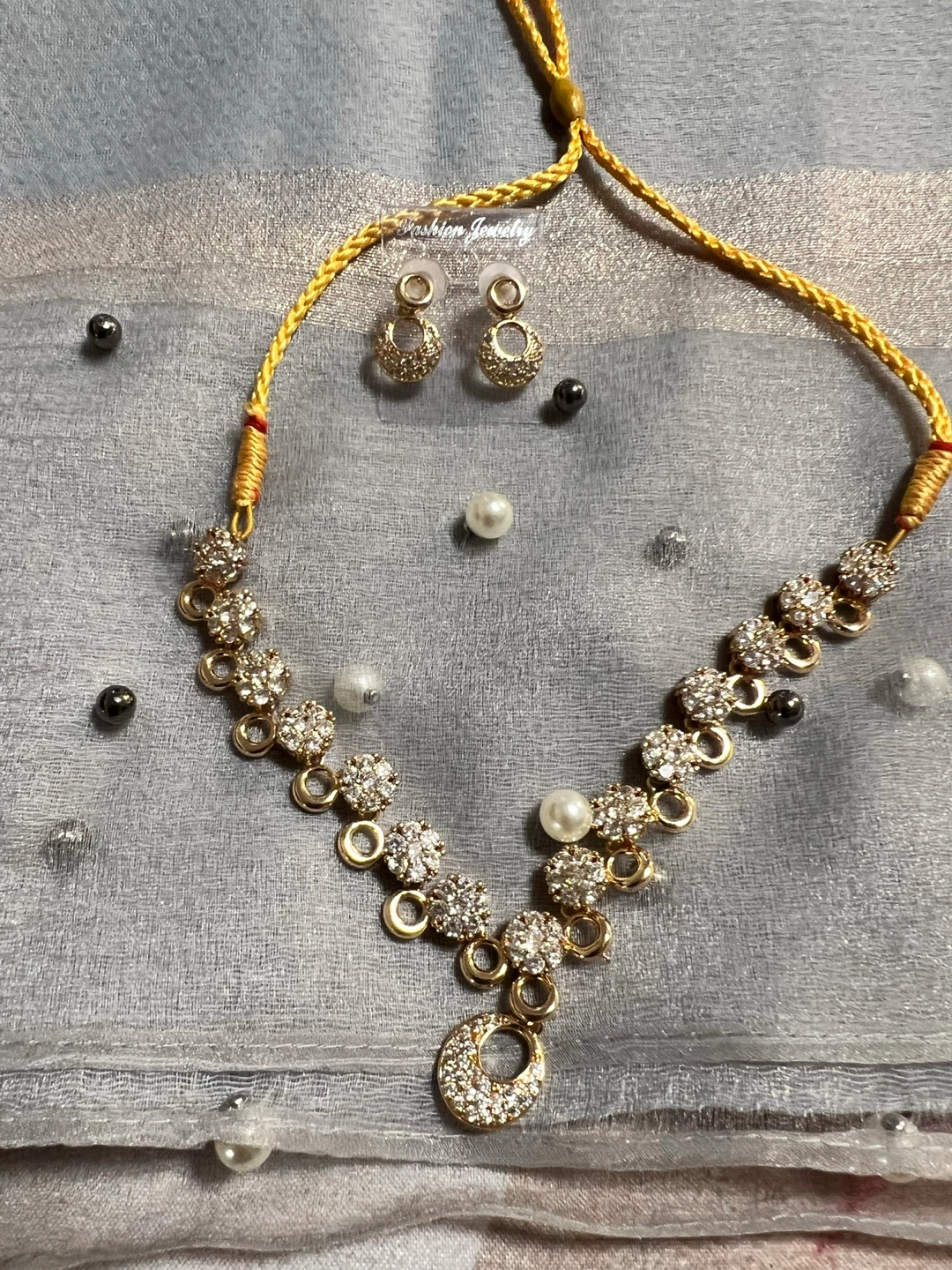 Gold-tone Necklace and Earring Set - photo 3