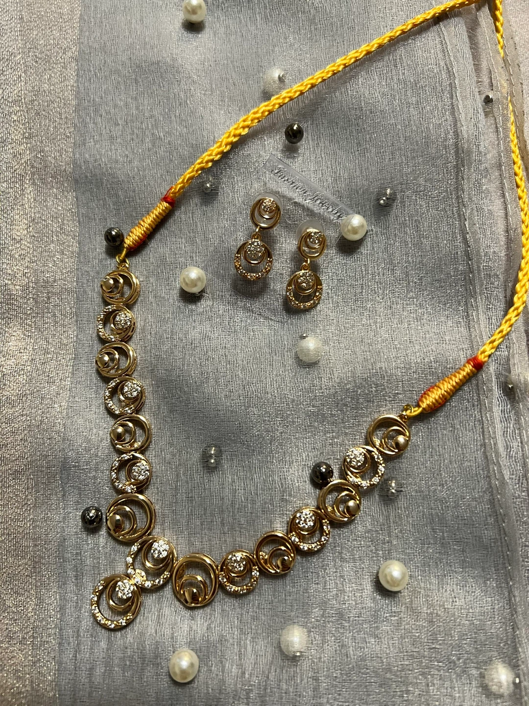 Gold-tone Necklace and Earring Set - photo 2