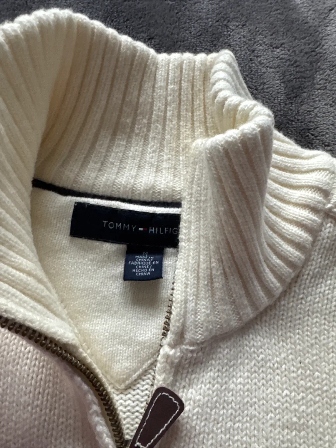 Tommy Hilfiger Cream Knit Sweater image indicator(2)