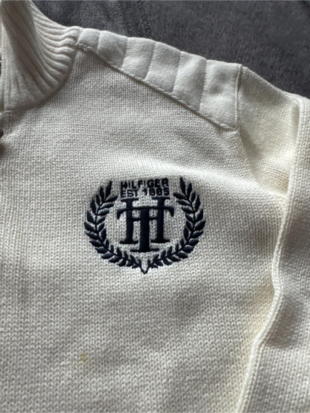 Tommy Hilfiger Cream Knit Sweater image indicator(3)