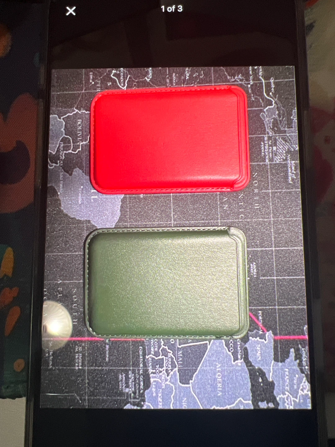 iPhone Wallet Card Holder - Red & Green