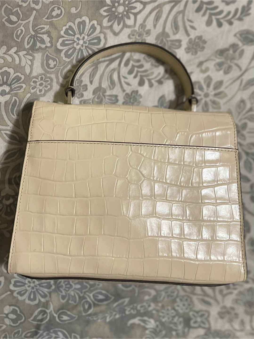 Kate Spade Cream Croc Embossed Handbag - photo 3