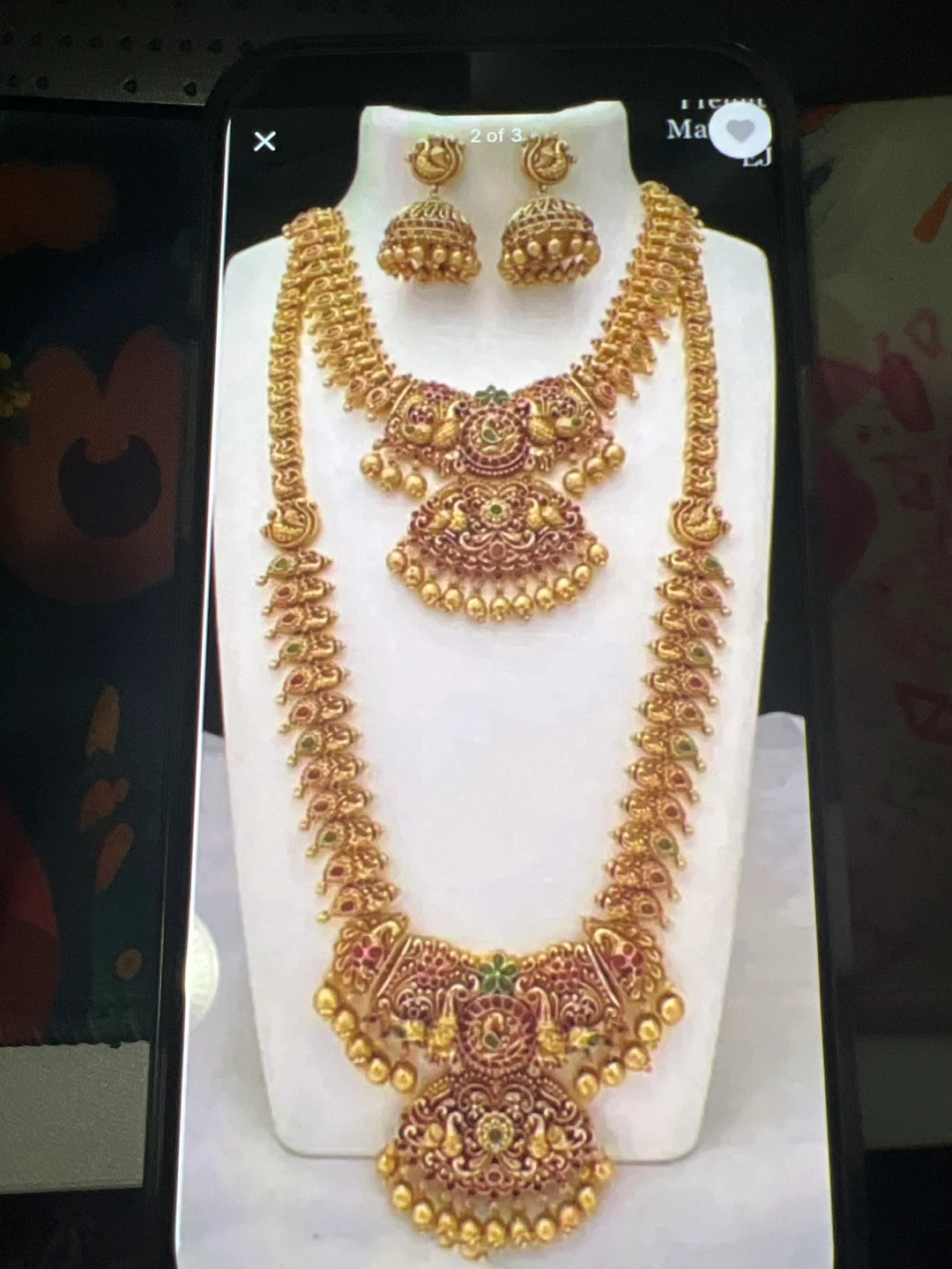 Gold Plated Necklace & Earring Set - photo 2
