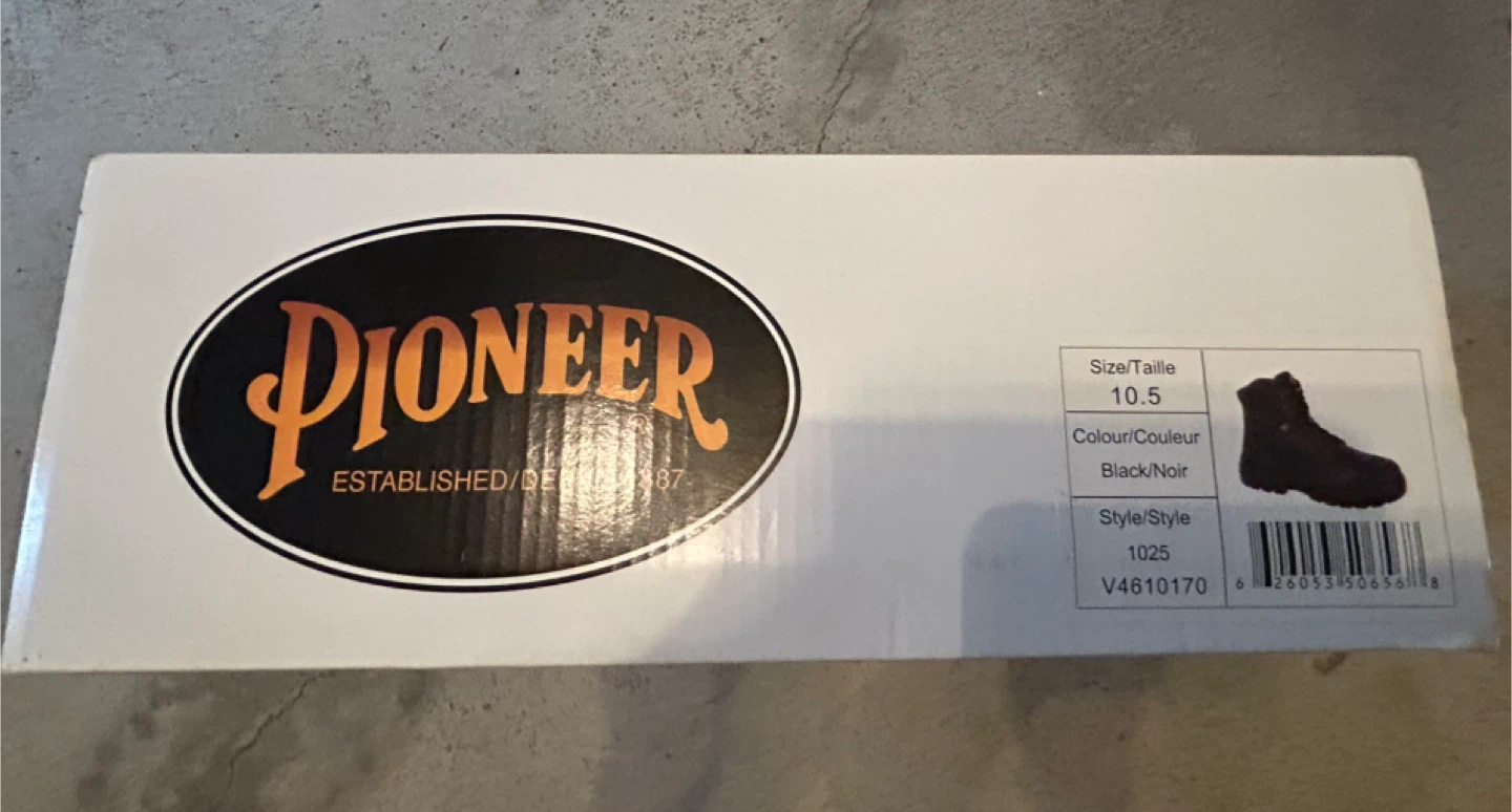 Pioneer Leather Work Boot - Black, Size 10.5 - photo 4