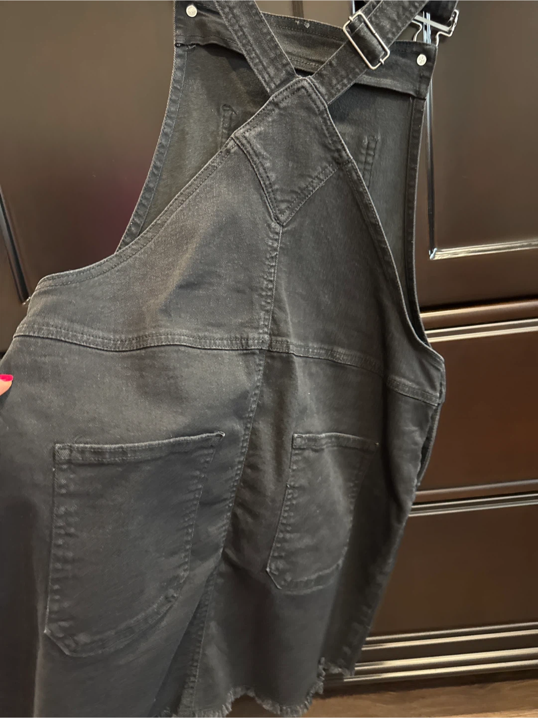 Esma Black Denim Overalls - Size Medium - photo 3