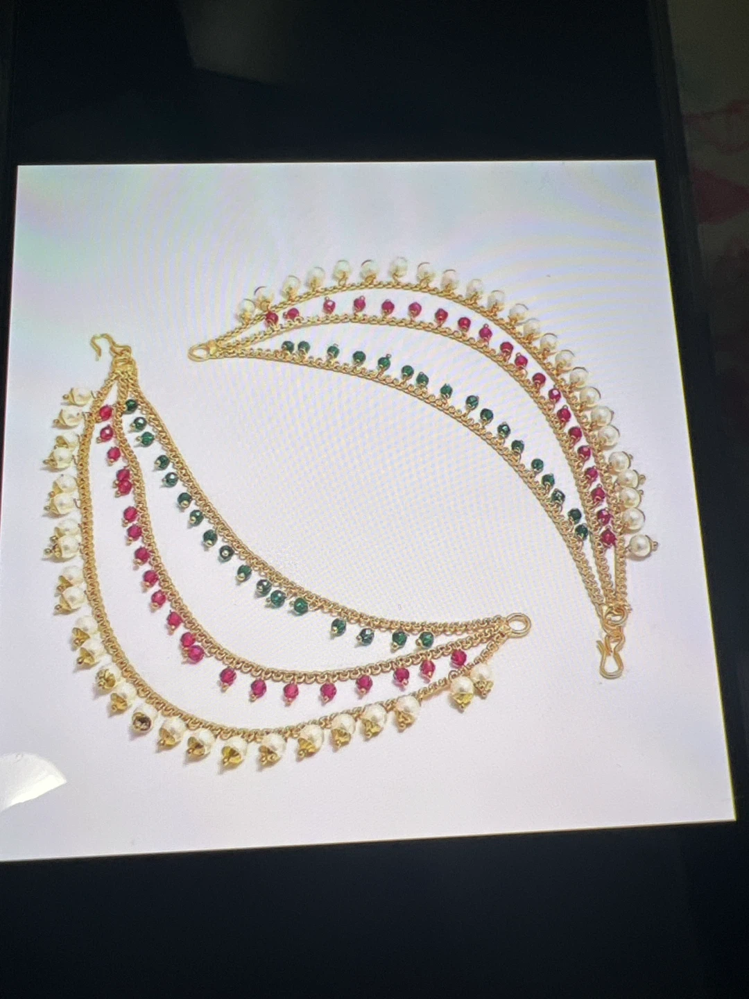 Matha Patti Headpiece Jewellery - Hair Chain Earrings