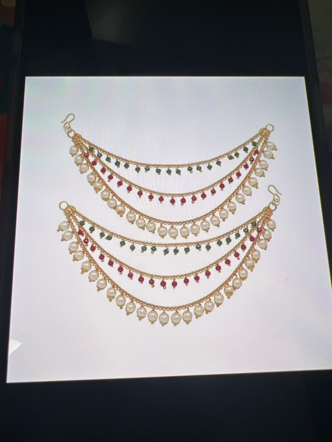 Matha Patti Headpiece Jewellery - Hair Chain Earrings - photo 2