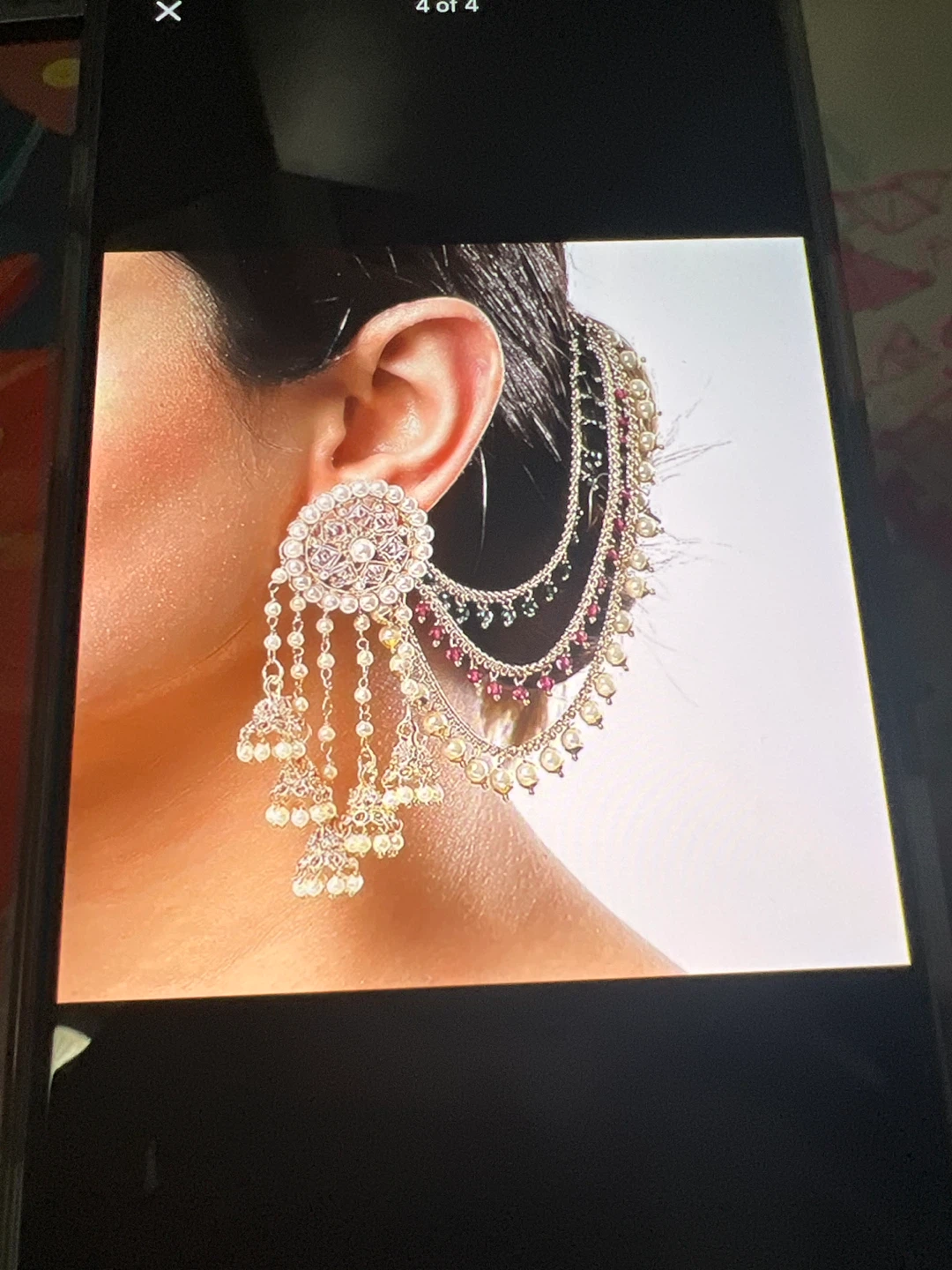 Matha Patti Headpiece Jewellery - Hair Chain Earrings - photo 4