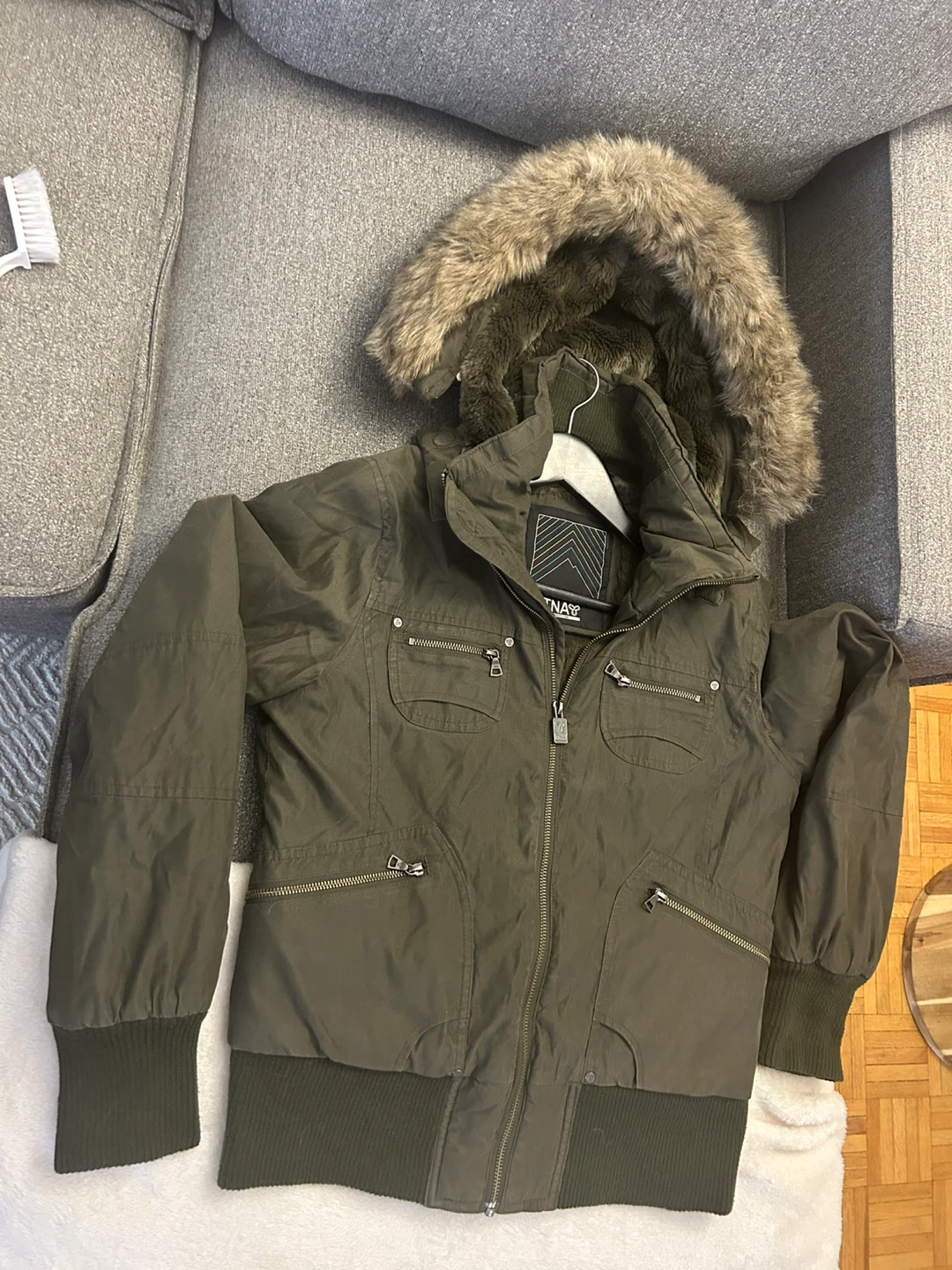 TNA Olive Green Winter Jacket - Size Medium