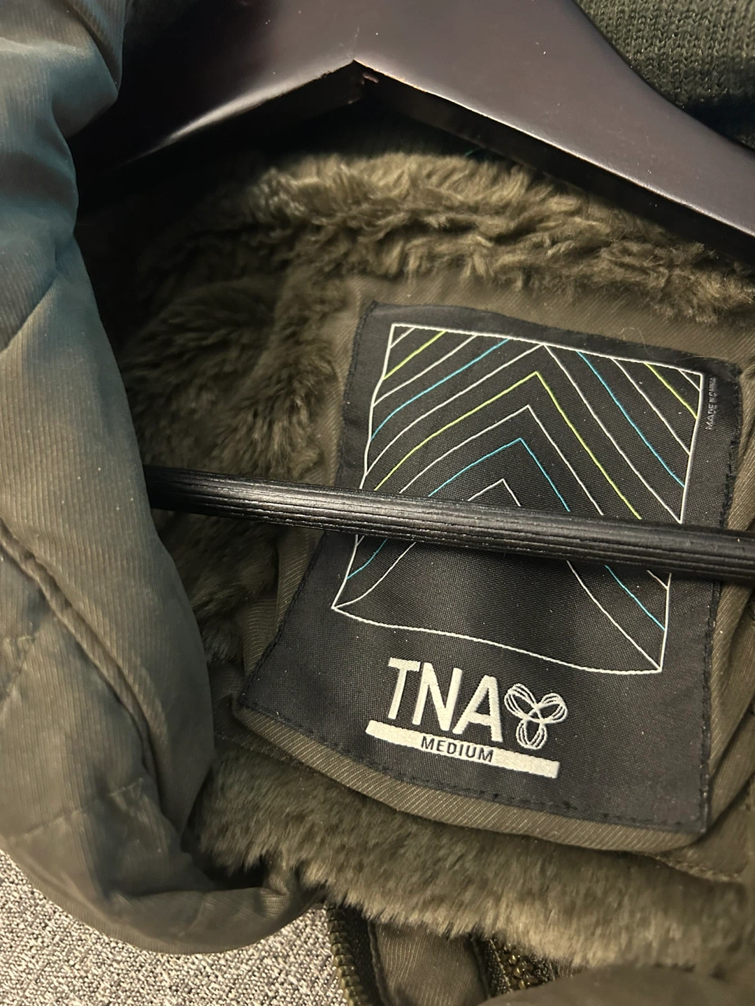 TNA Olive Green Winter Jacket - Size Medium - photo 4