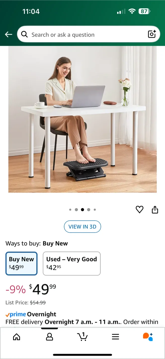 HUANUO Adjustable Footrest - Ergonomic image indicator(2)