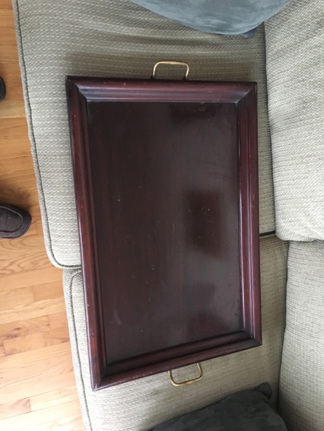 Vintage Wooden Serving Tray Table - photo 5
