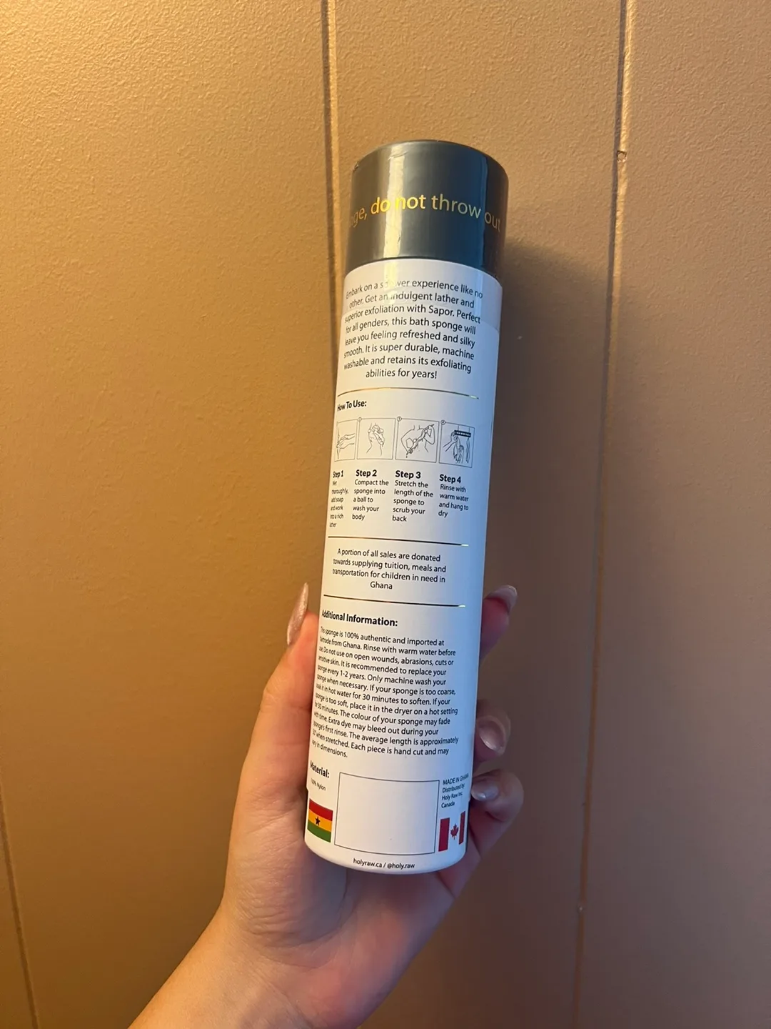 Holy Raw Sapor Exfoliating Bath Sponge image indicator(4)