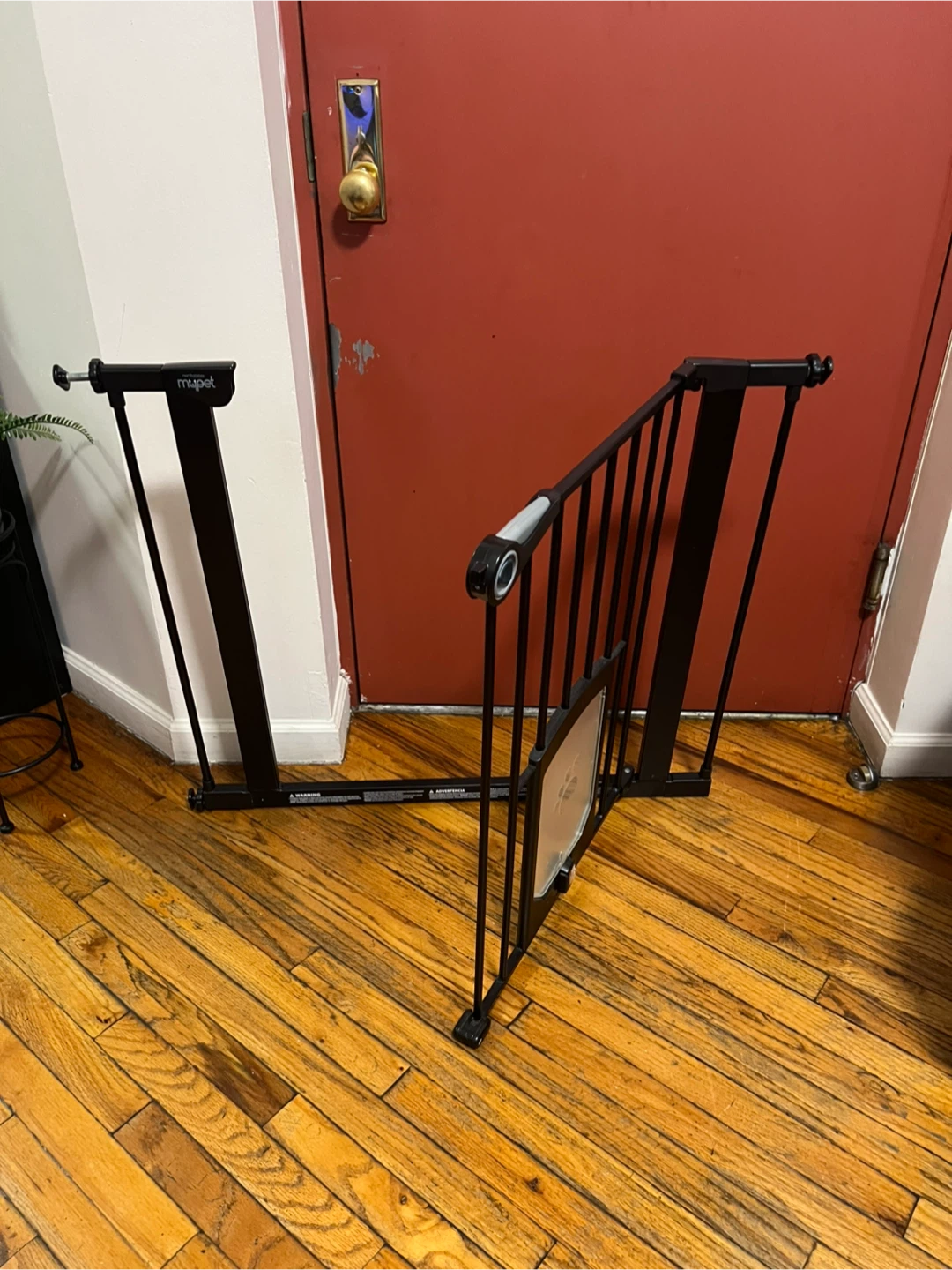 MyPet Paws Portable Pet Gate - Black