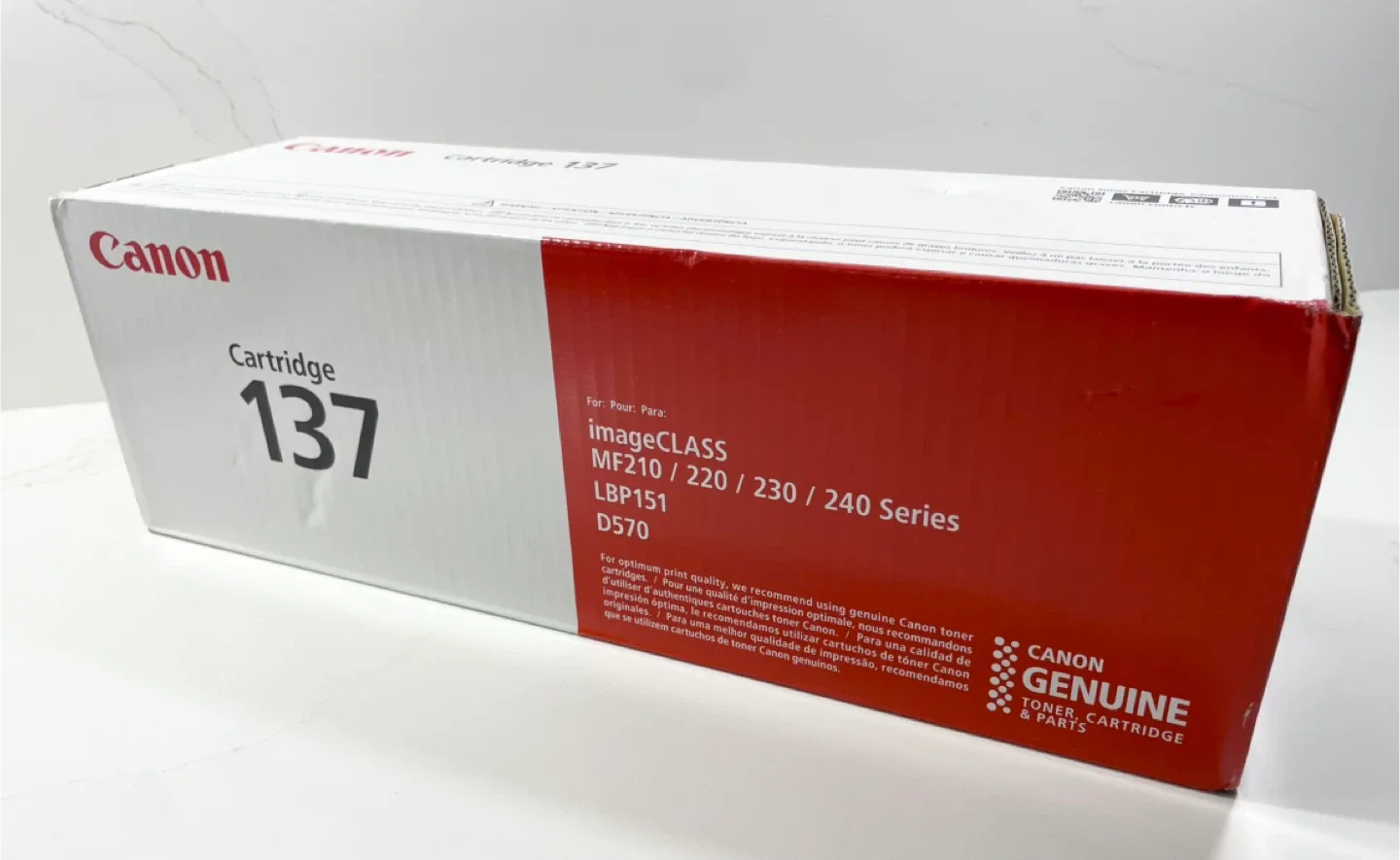 GENUINE Canon Cartridge 137 Black Toner, CRG137, New, Sealed. image indicator(6)