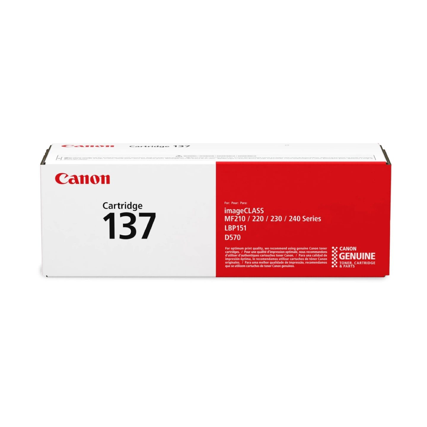 GENUINE Canon Cartridge 137 Black Toner, CRG137, New, Sealed.