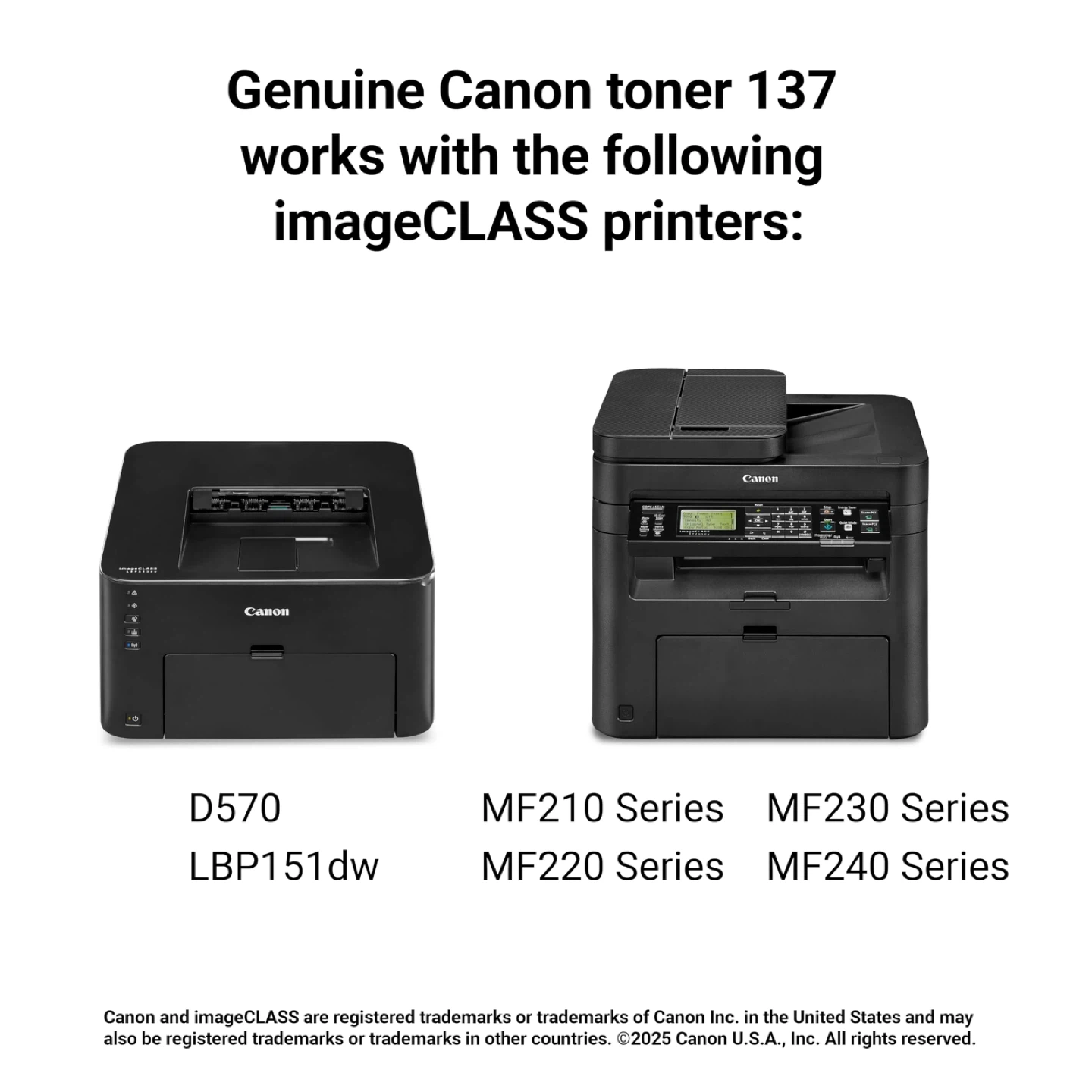 GENUINE Canon Cartridge 137 Black Toner, CRG137, New, Sealed. - photo 4