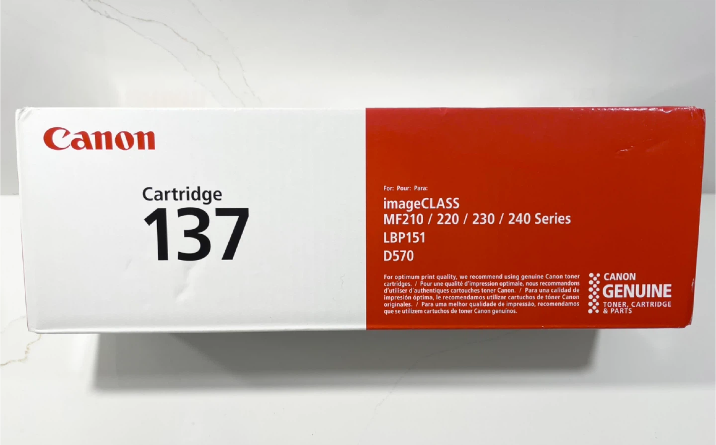GENUINE Canon Cartridge 137 Black Toner, CRG137, New, Sealed. - photo 5