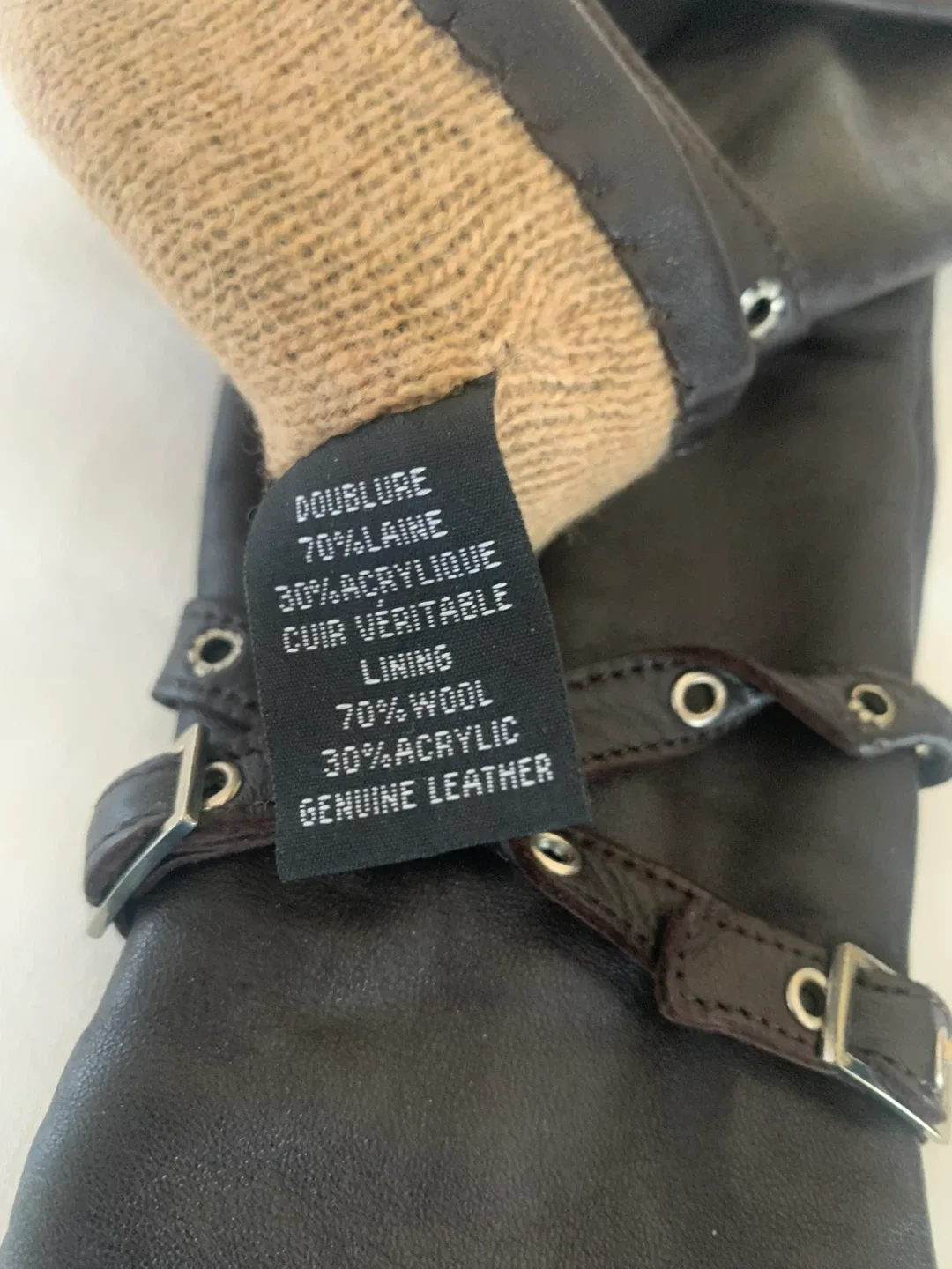 Kenneth Cole Reaction Leather Gloves - Size 7.5 image indicator(5)