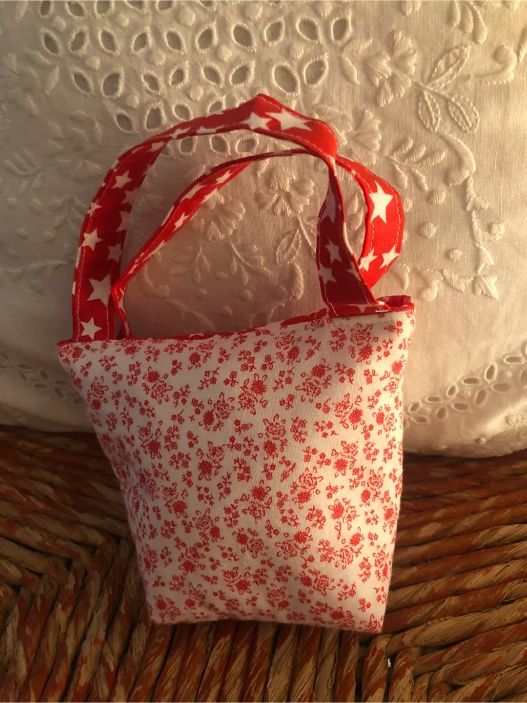 Handmade patchwork Fabric Mini Tote Bag image indicator(2)