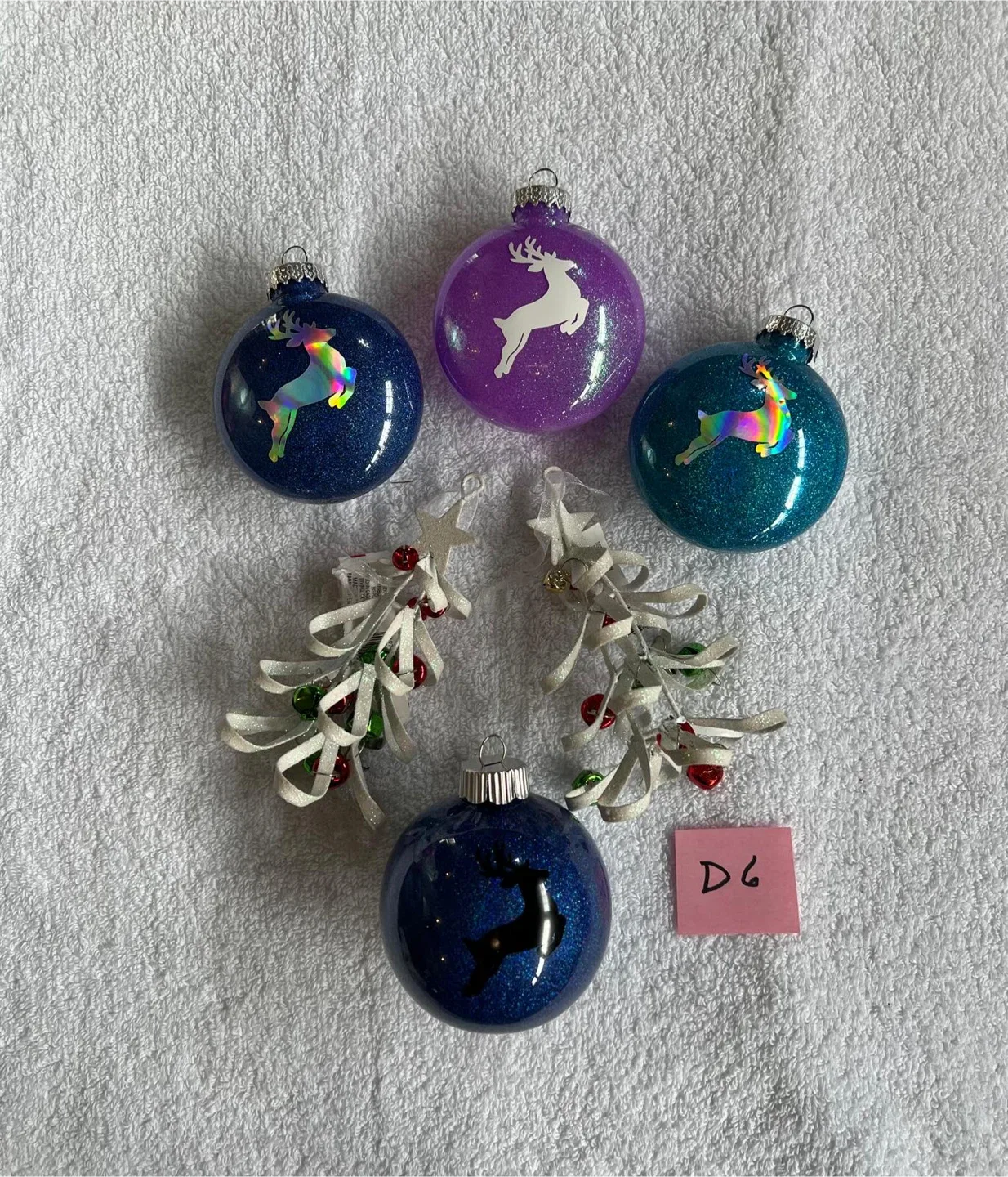 Christmas Ornaments - Reindeer and trees