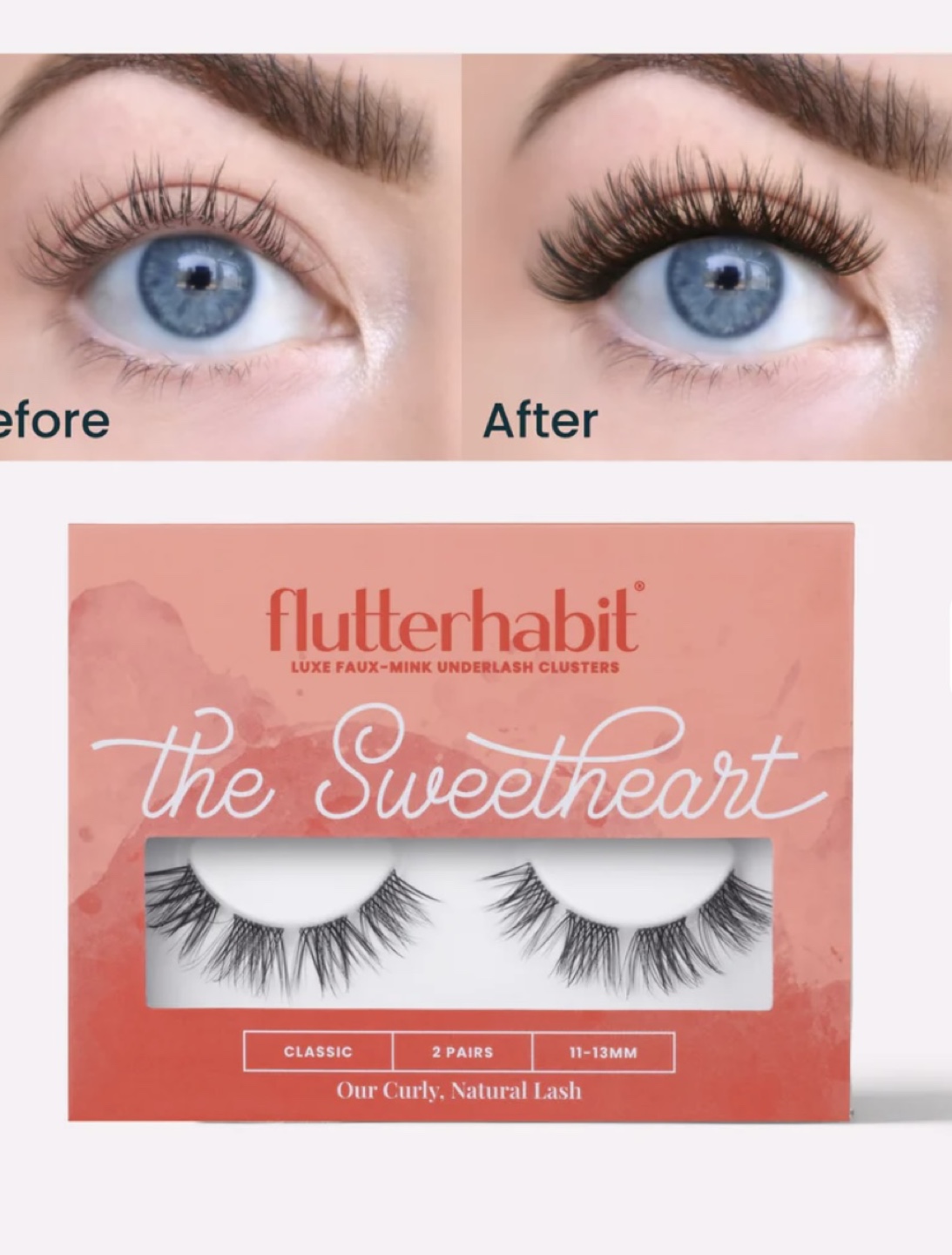 Flutterhabit The Sweetheart Luxe Faux-Mink Lashes