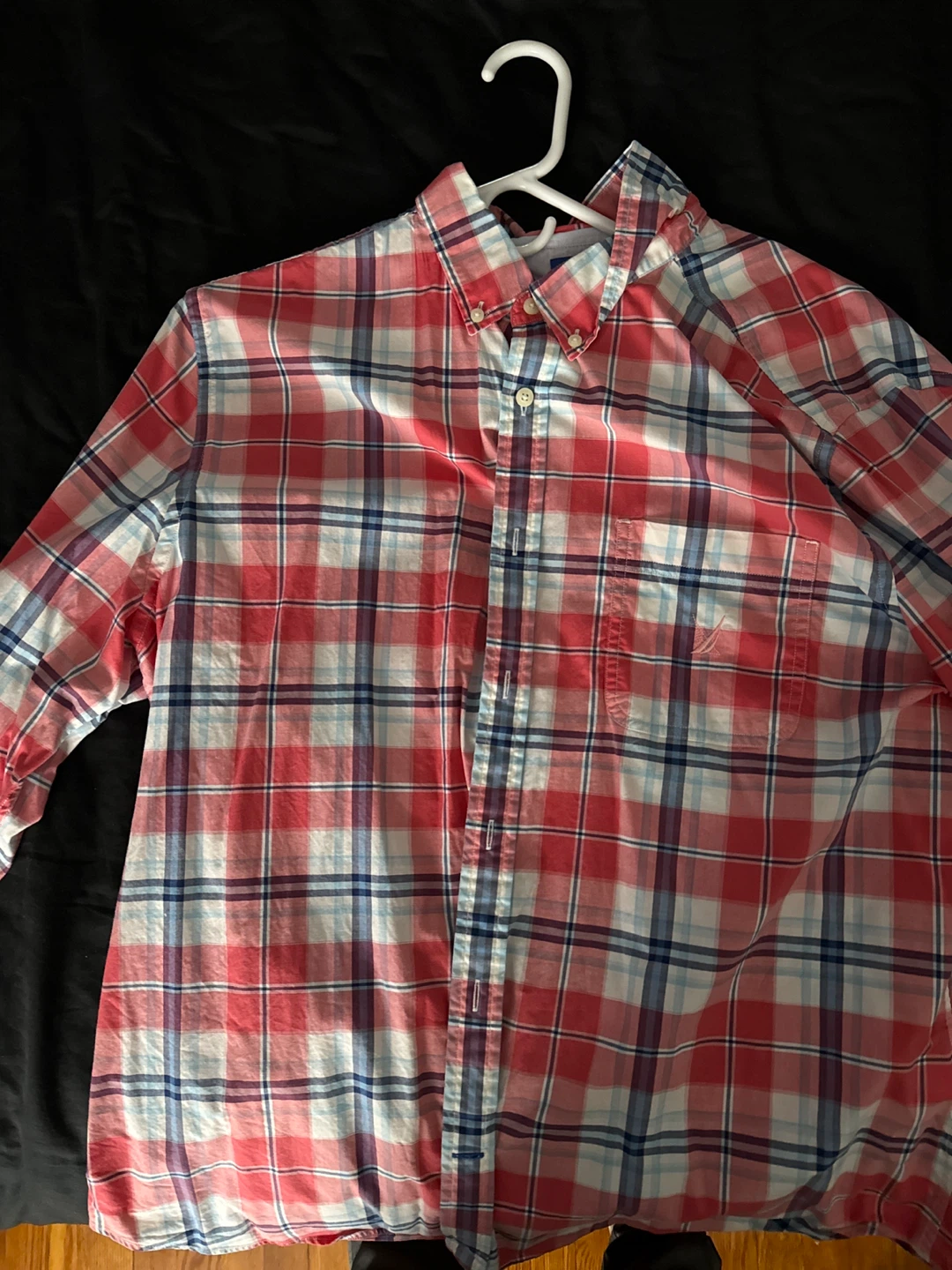 Nautica Red Plaid Button-Down Shirt