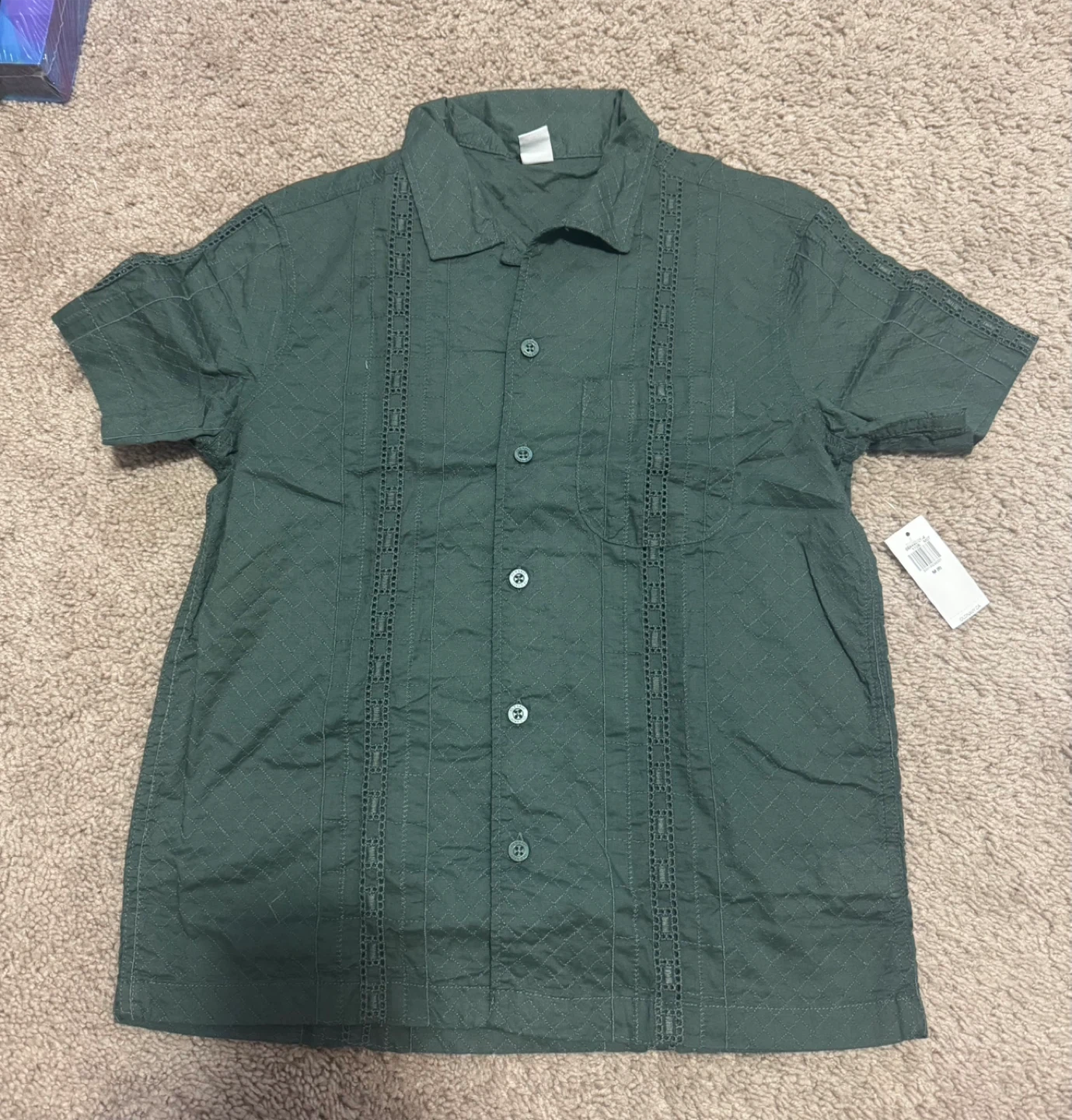 Old Navy Green Quilted Shirt - Size M for boys