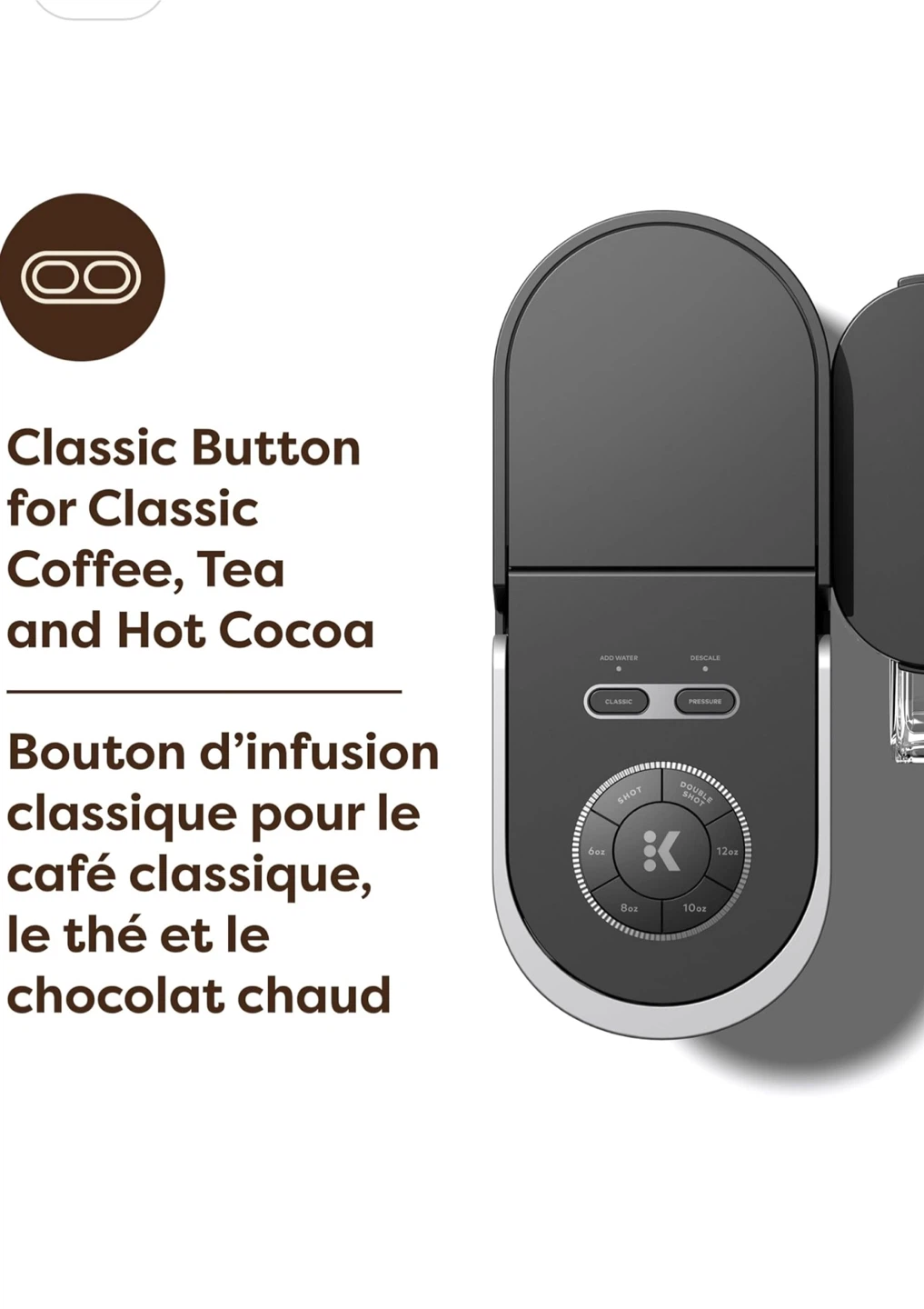 Keurig K-Crema Single Serve K-Cup Pod Coffee Maker - Black - photo 5