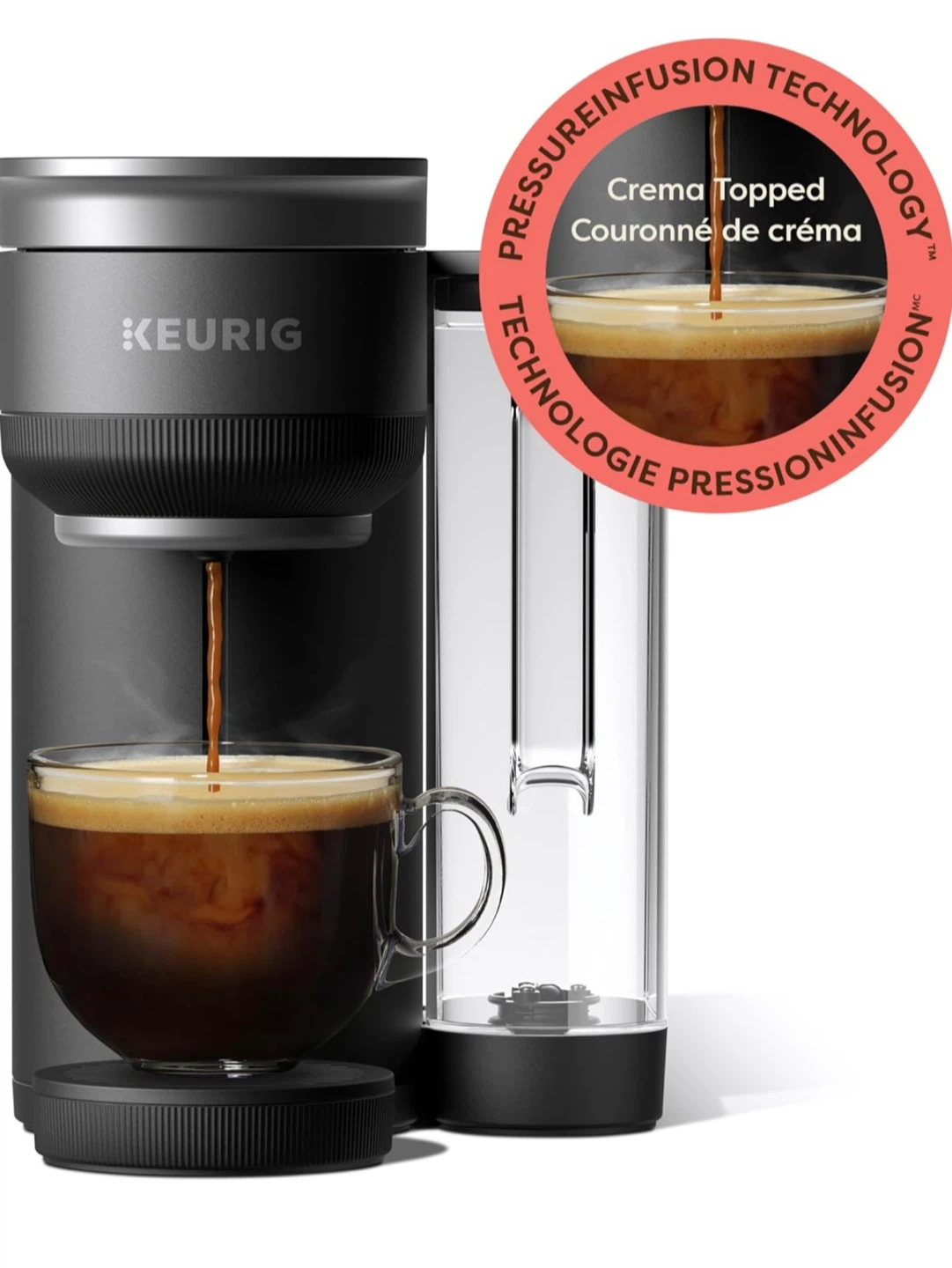Keurig K-Crema Single Serve K-Cup Pod Coffee Maker - Black - photo 2