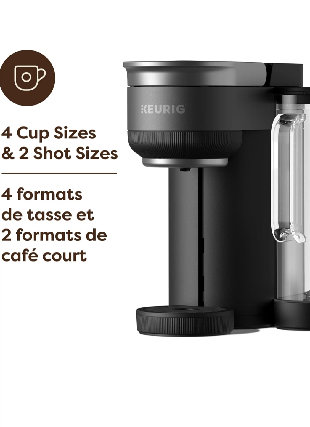 Keurig K-Crema Single Serve K-Cup Pod Coffee Maker - Black - photo 3