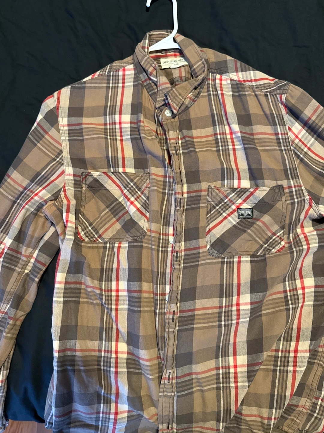 Ralph Lauren: Denim & Rich Brown Plaid Button-Down Shirt