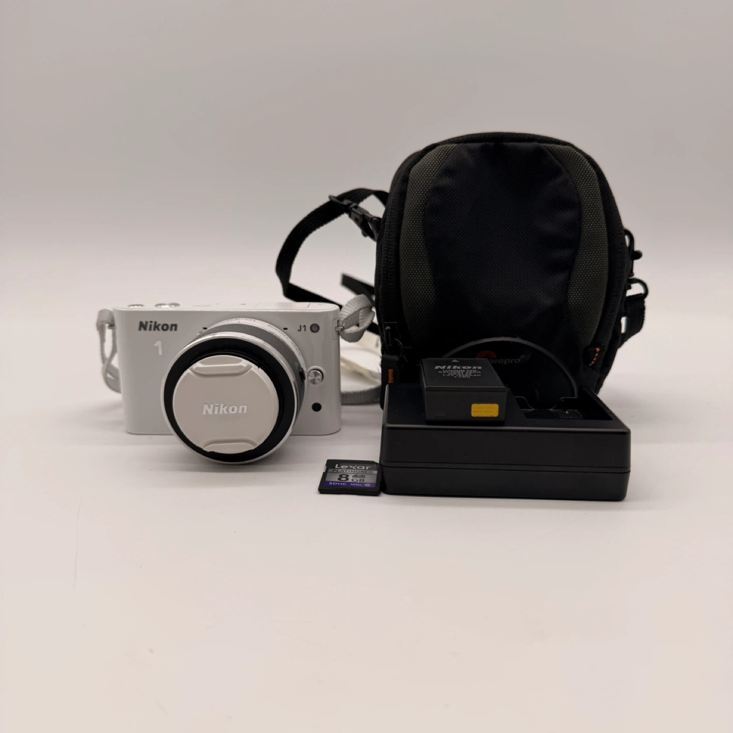 Nikon 1 J1 White Digital Camera with Accessories