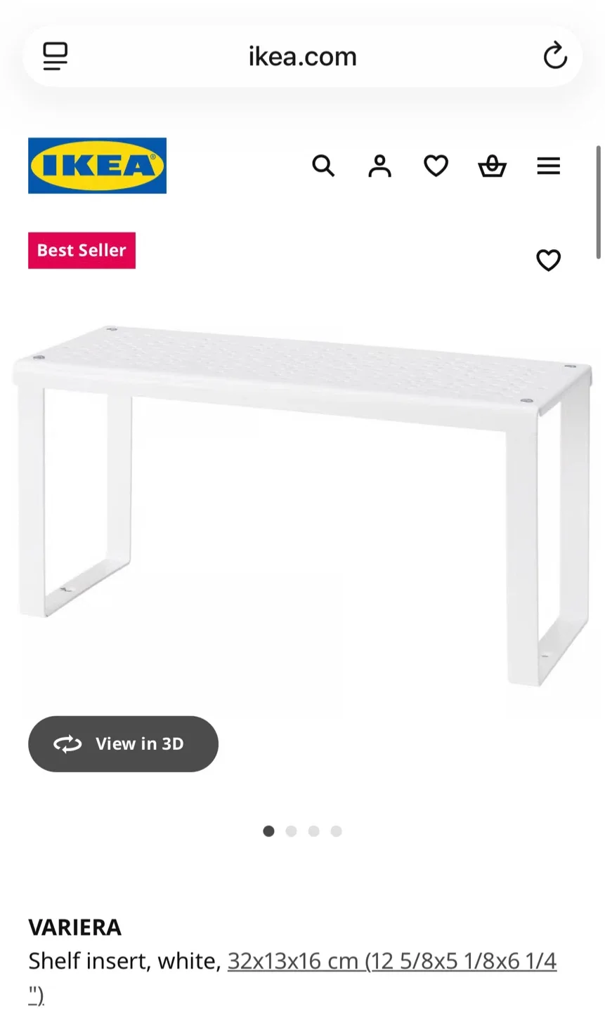 IKEA VARIERA Shelf Insert - White