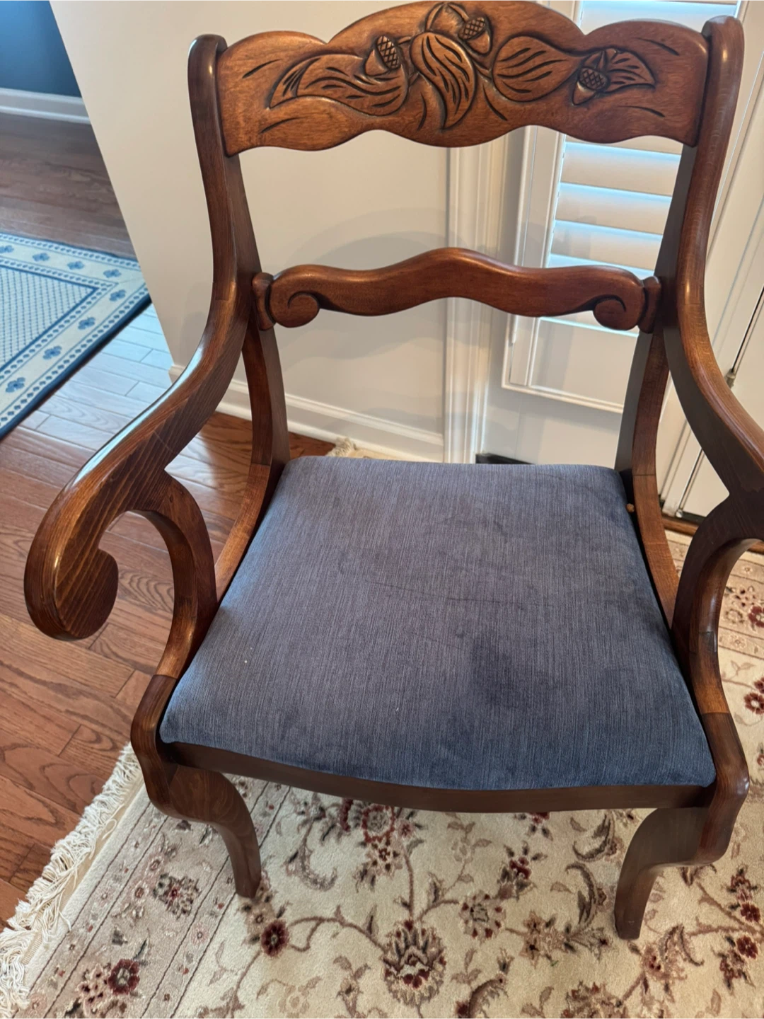 Wooden Chair with Carved Back - photo 2