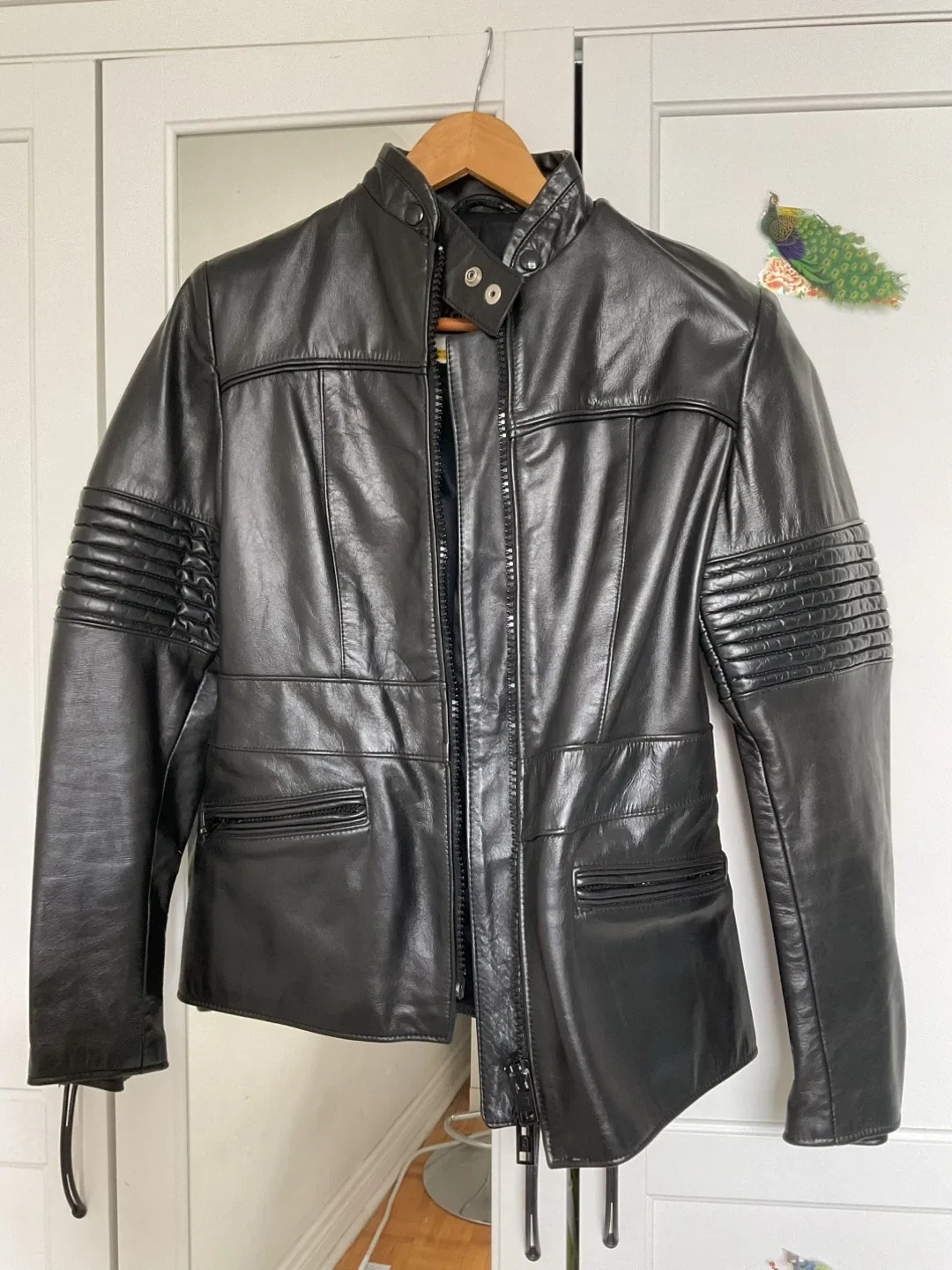 Black Leather Motorcycle Jacket thumbnail
