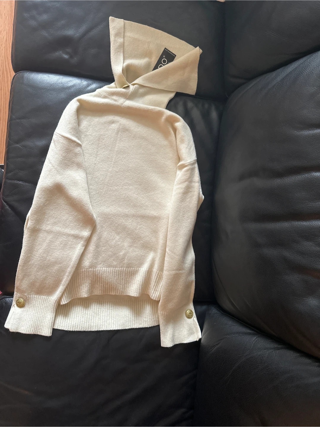 Cream-colored Turtleneck Sweater