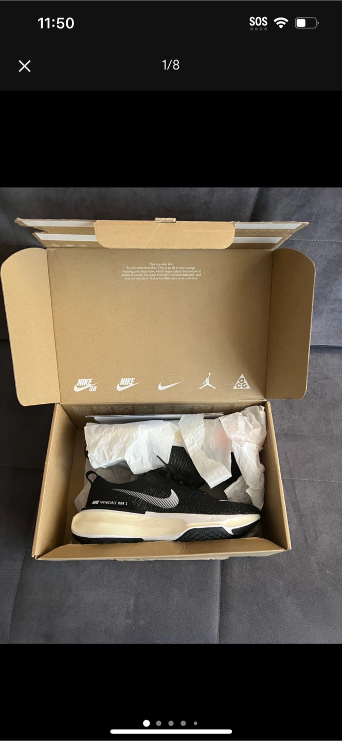 Nike ZoomX Invincible Run Fk 3, Women’s size 10Black